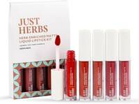 Just Herbs Matte Liquid Lipstick Kit Set Of 5 With Sweet Almond Oil  (Multicolor, 10 ml)