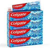 Colgate Maxfresh Blue Gel Peppermint Ice Toothpaste  (600 g, Pack of 4)