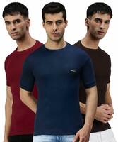 Lux Cozi Men's Cotton Vest (Pack of 3) (Color & Prints May Vary)