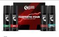 Beardo Fantastic Set of  4 Perfume Body Spray Gift Set for Men 4X40ml | Long Lasting Fragrances 