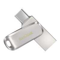 SanDisk Ultra Dual Drive Luxe USB Type C Flash Drive (Silver, 128 GB, 5Y - SDDDC4-128G-I35) rs 899 or less