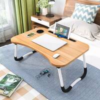 Multipurpose Foldable with Cup Holder, Study , Bed, Portable Wood Portable Laptop Table