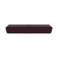 AmazonBasics 16W Bluetooth Soundbar Speaker with 1200mah Battery, BT v5.1, Aux, USB Port for Mobile, PC, Tablets, and Laptops (Black-Maroon)