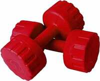 Aurion PVC Dumbbells M3 Weights Fitness Home Gym Exercise Barbell (Pack of 2) Light Heavy for Women & Men’s Dumbbell (3 KG X 2, Red) 