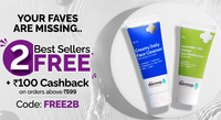 Upcoming The Derma Co Weekend Offer - 2 Bestsellers Free ( Ceramide + HA Moisturizer 20 ml + Creamy Cleanser 25g) + 100 Cashback on orders above 599