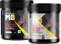 MUSCLEBLAZE CreaPRO Creatine with Creapure Powder from Germany & Pre Workout 200 Xtreme Creatine  (200 g, Unflavoured + Fruit Punch)