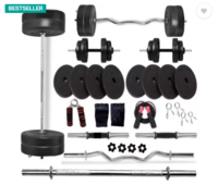 JMB PVC COMBO HOME GYM KIT For Men And Women Combo Adjustable Dumbbell  (30 kg)