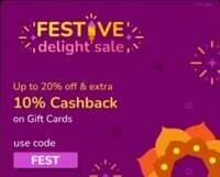 Extra 10% cashback on Fave Gift Vouchers 
