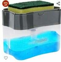 E-Cosmos Smarty 2 in 1 Soap Dispenser for Dishwasher Liquid Holder , Liquid Dispenser Through Pump ( Multi-Color , 400 ML), Small 