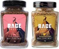 RAGE Coffee Combo Pack of 2 - Butterscotch Delight & Vanilla Bubblegum Flavoured Instant Crystal Coffee 50 Gms Each