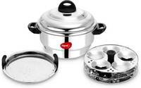 Pigeon Stainless Steel cooker Induction Idli Maker  (4 Plates , 15 Idlis )