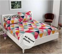 TRIDENT 120 TC Cotton Queen Floral Flat Bedsheet From Rs.499
