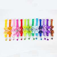 (Pack of 2) YellowCult 2 Pieces Cat Collars - Classic Bow Design, with Bell, Adjustable Strap, and Safety Release Buckle [Modern Design for Your Cute Cats, Puppies & Small Dogs- 2 Random Colors]