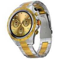 Fire-Boltt Solace Luxury Stainless Steel Smart Watch, 1.32" (33.5mm) Bluetooth Calling & 360 Health Monitoring (Gold Silver)