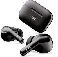 boAt Airdopes 161 with 40 Hours Playback, ASAP Charge & 10mm Drivers Bluetooth Headset  (Pebble Black, True Wireless)