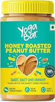 Yogabar Honey Roasted Peanut Butter 400g | Sweet, Salty and Crunchy | Non GMO Peanut Butter | Omega 3 | Rich in Protein - 400gm