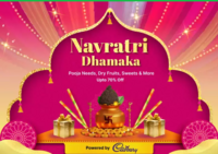 Flipkart Navratri Dhamaka .Upto  70 % off  on Dryfruits  ,  Pooja Essential  , Fasting Needs  and  more 