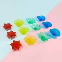 [Apply ₹5 coupon]Primelife Plastic Set of 12 Designer Transparent Diya Colorful Reflection Diya Combo Multicolor Oil Diye for Decoration