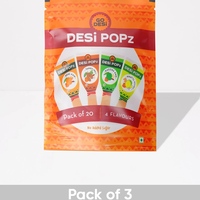 Go Desi Assorted Popz (4 Flavours) - Pack of 3 (20 pops in 1 pack)