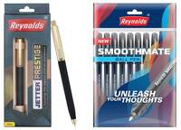 Reynolds JETTER PREST & Reynolds SMOOTHMATE 10 CT PENS - Black Ball Pen