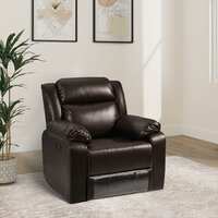 Amazon Brand - Solimo Vega 1 Seater Leatherette Recliner (Brown)