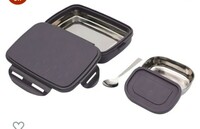 JAYPEE Stainless Steel Insulated Lunch Box Wavesteel Sr. Raider Grey, 600 ml, Suitable for School, Offices and picnics,Microwave Safe 