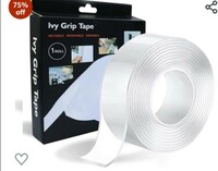 KANISH BRAND 3 Meter Multipurpose Double Sided Tape - Adhesive Silicone Tape, Heavy Duty, Heat Resistant, Multi-Functional, Removable, Washable, Reusable Anti-Slip Gel Nano Grip Tape 