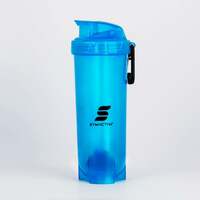 Amazon Brand - Symactive Leakproof Unbreakable Gym Protein Shaker Bottle with Rounded Bottom, Blender Ball & Hook, BPA-Free (Color: Blue, 700 ml)