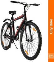 Urban Terrain Tokyo with Complete Accessories & Mobile Tracking App 26 T Hybrid Cycle/City Bike  (Single Speed, Black, Red)