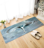 Blue Nylon 21 x 55 Inches Machine Made Floor Runner, By Status