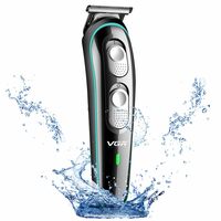 VGR V-055 Professional Hair Trimmer  (Black, Green)