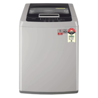 Lowest - LG 7.5 kg 5 Star Inverter Fully Automatic Top Load Washing Machine (T75SKSF1Z.ASFQEIL, TurboDrum, Middle Free Silver)