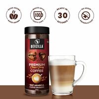 Bevzilla 200 Gram 100% Arabica Instant Classic Strong Coffee Powder | Make 100 Cups | Strong Coffee| Classic Coffee| Espresso, Latte & Cappucino| Hot & Cold Coffee | Unbreakable Jar
