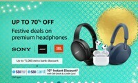 Amazon- Festive deals upto 70% Off on Headphones brands - Bose Sony Boat JBL & More + Bank Offers