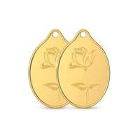 Malabar Gold and Diamonds 24k (999) Purity 2 Grams each (4 grams Combo) Yellow Gold Coin Pendant (Pack of 2)
