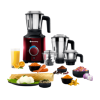 Lowest - Atomberg MG 1 485 Watt 4 Jars Mixer Grinder (18000 RPM, 4 Speed Control, Red Wine)