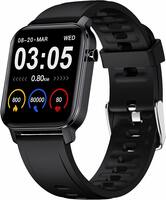 Maxima Max Pro X2 1.4" Full Touch Screen Black Smart Watch 