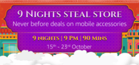 Amazon Navratri Mobile Accessories 9 Pm Sale Upto 70% off on Earbuds, Power bank & More (15 - 23 Oct)