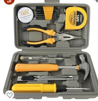 Limited-time deal: Buildskill BHT0100 Hand Tool Kit - Includes Claw Hammer, Nose Plier, 2 Meter Measuring Tape, Electric Tape, 2 in 1 Screwdriver & Tester - Comprehensive Kit with Allen Key, Screw Driver Tool Set 