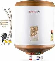 Longway Superb 25 ltr with Free Installation Kit Automatic Storage Water Heater with Multiple Safety System & Anti-Rust Coating 5 Star Rated (Ivory, 25 Ltr, Pack of 1)