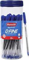 Reynolds D FINE BALLPEN -BLUE | PACK OF 25 | Ball Point Pen Set With Comfortable Grip