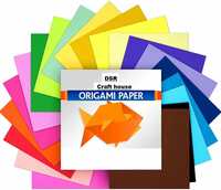 Eclet Neon Origami Paper 15 cm X 15 cm Pack of 100 Sheets (10 sheet x 10 color) Fluorescent Color Both Side Coloured For Origami, Scrapbooking, Project Work