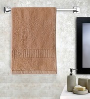 Beige 100% Cotton Solid 400 GSM Hand Towels (Set of 6), By Lushomes