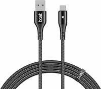 boAt Micro USB 600 Smart Auto Disconnecting Cable with LED Indicato 3A Fast Charging Extended 1.5m Length(Mercurial Black)