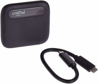 Crucial X6 4TB Portable SSD Up to 800MB/s USB 3.2 External Solid State Drive, USB-C