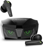 TRIGGR Kraken X1 with Battery Display, 40ms Latency, Quad Mic ENC, 40 Hr Battery, v5.3 Bluetooth Headset  (Black, True Wireless)