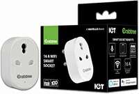 Havells 16 A WiFi Smart Plug (White) (ACST161603) with Energy Monitoring- Suitable for Large Appliances like Geysers, Heaters, OFR's, Air Conditioners (Works with Alexa and Google Assistant)- White