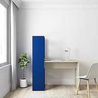 Amazon Brand - Solimo Elfreda Engineered Wood Study Table (Blue & Pine Finish)