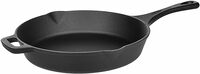 Amazon Basics Cast Iron Pre-Seasoned 12-inch Skillet Pan (XL, Black) - 3.7Kgs