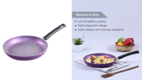 Wonderchef Tivoli Purple Textured Induction Non-stick Bottom Frying Pan Cookware